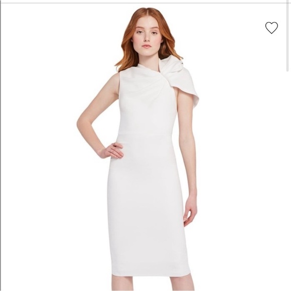 New! Alice + Olivia Kiro Ruffled Shoulder Midi Dress size 8 - Picture 1 of 5